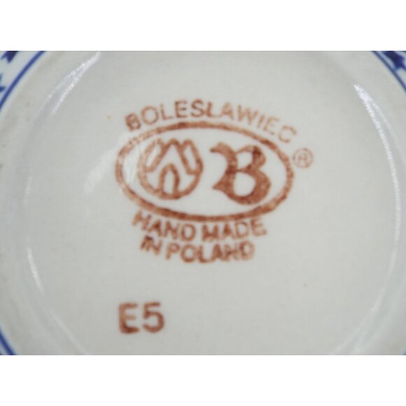 Boleslawiec Polish Pottery Evergreen Pine Tree Bowl 3.75" high 6.25" diameter - Picture 4 of 7